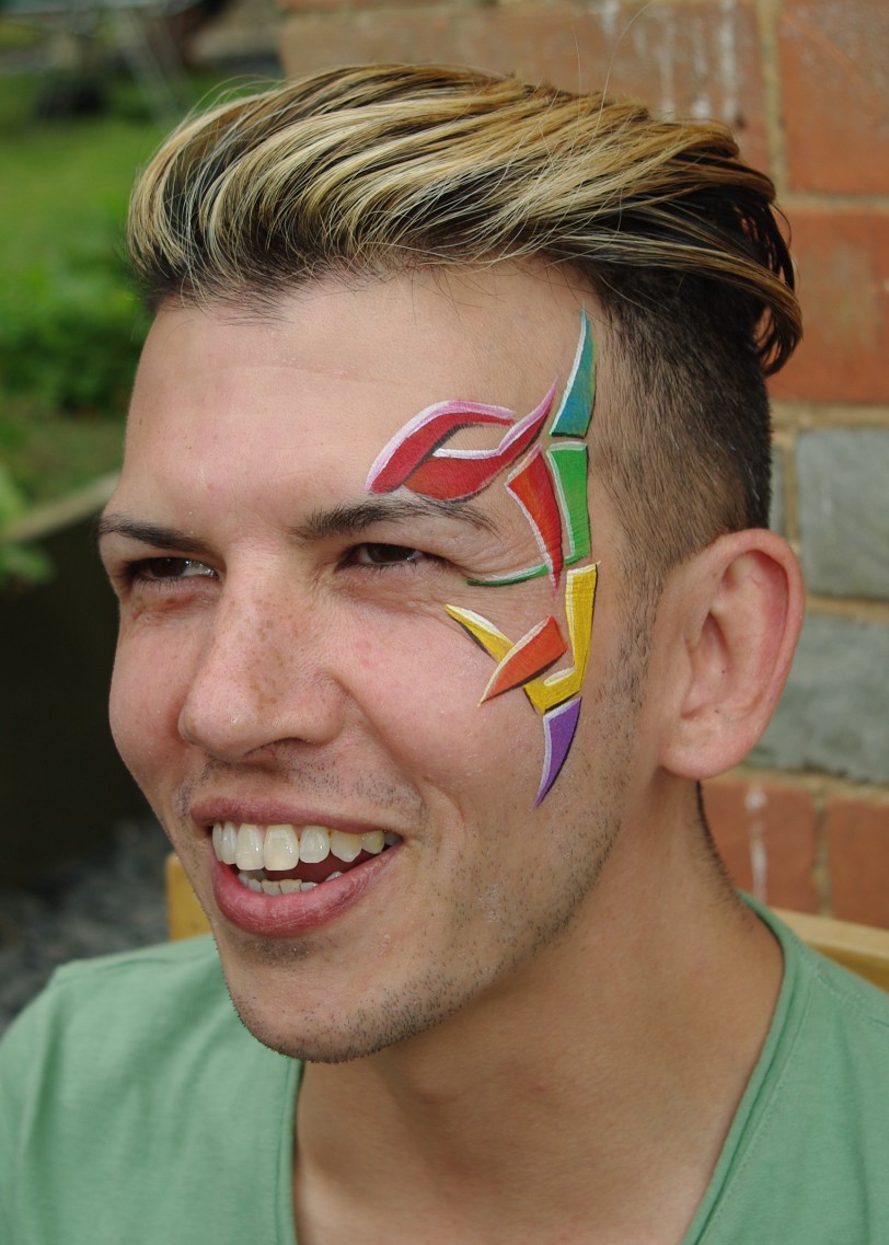 man with facepainting